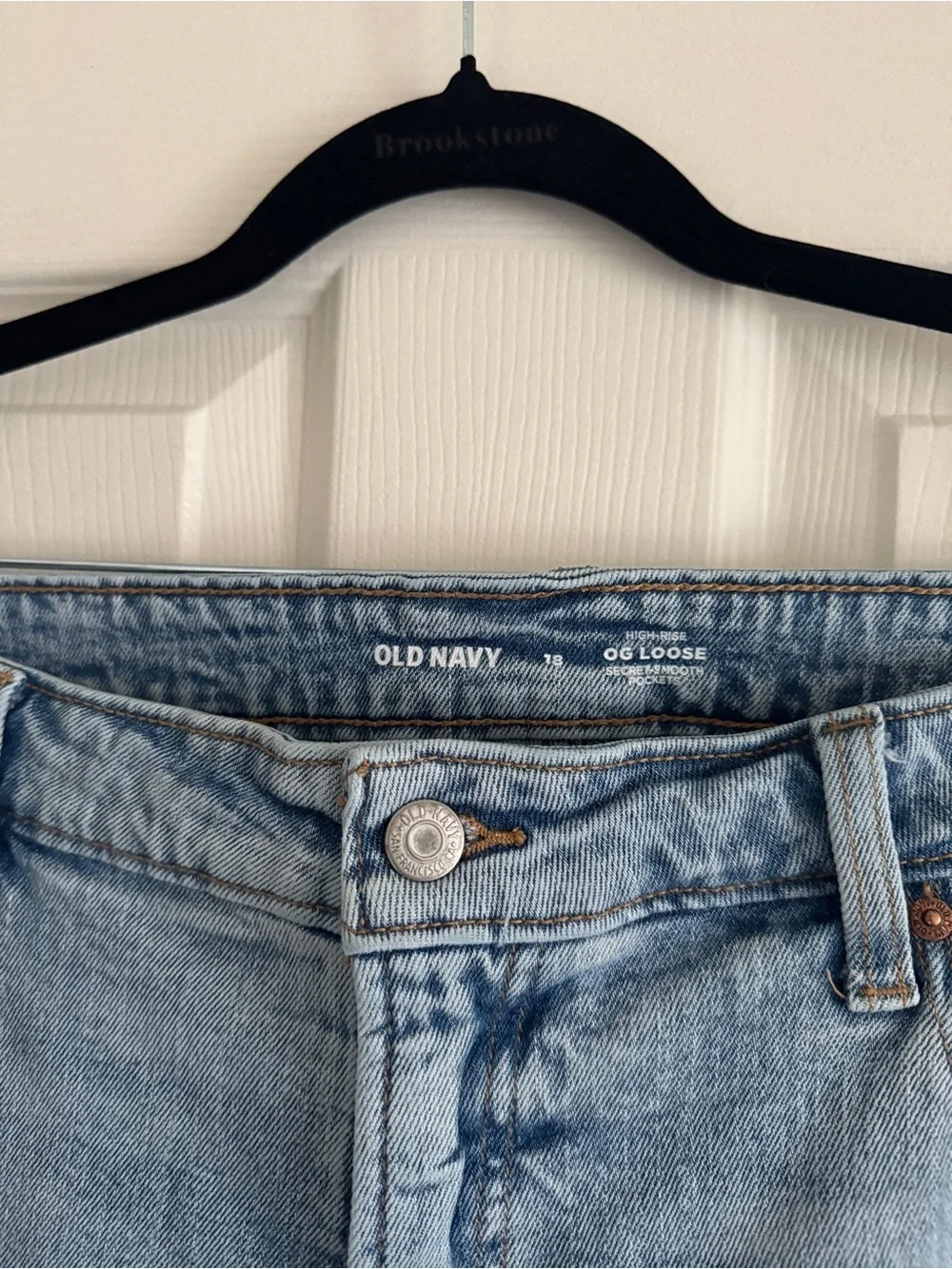 High-Rise OG Loose Jeans in Bright Light Wash | Old Navy, Size 18